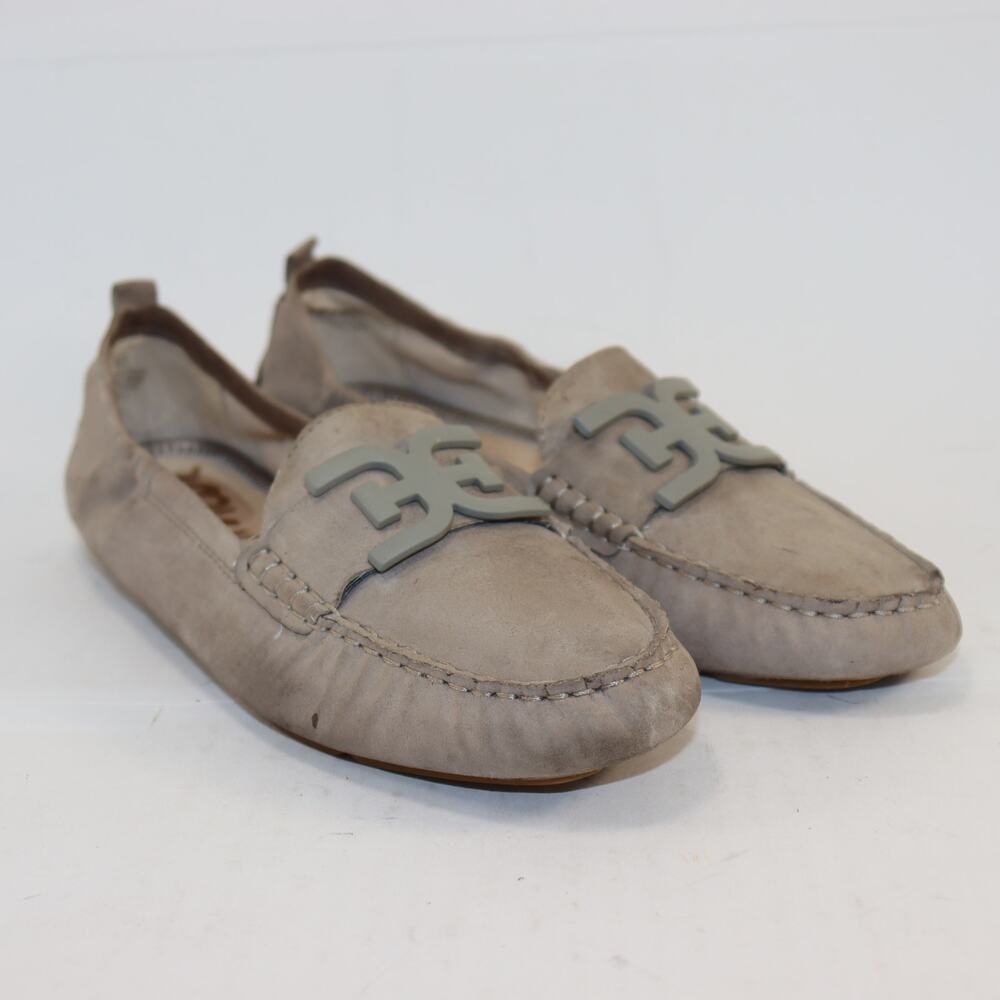 Sam Edelman Taupe Gray Suede Loafers Driving Flats Slip-On Women’s 9.5
